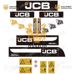 For Jcb Jiexibo Js210, 220, 240, 260, 360 Car Logo, Small Arm Font Sticker, Side Door Model Font Sticker, Rear Cover Label