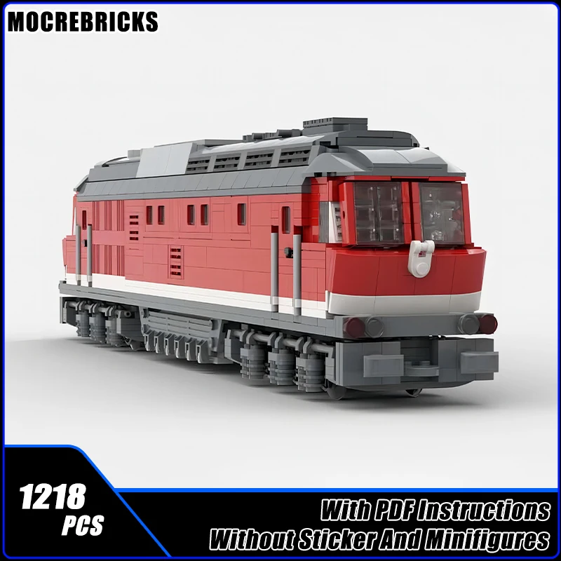 

MOC Building Blocks German Passenger Cargo Train BR 232 Diesel-electric Railway Locomotive Technology Model Kid's Toys Xmas Gift