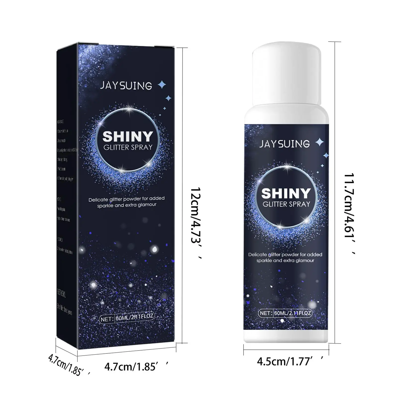 60ml Błyszczący brokatowy spray Sparkly Shimmery Glow Rozświetlacz do włosów Holograficzny spray do włosów na imprezę w klubie nocnym