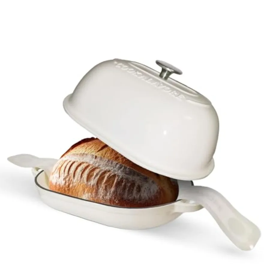 

Cast Iron read Oven6 QT read Oven Tick Enameled Loaf Pan wit Lid read Pans for omemade read 14.5"Dutc Oven for read g Dutc Oven