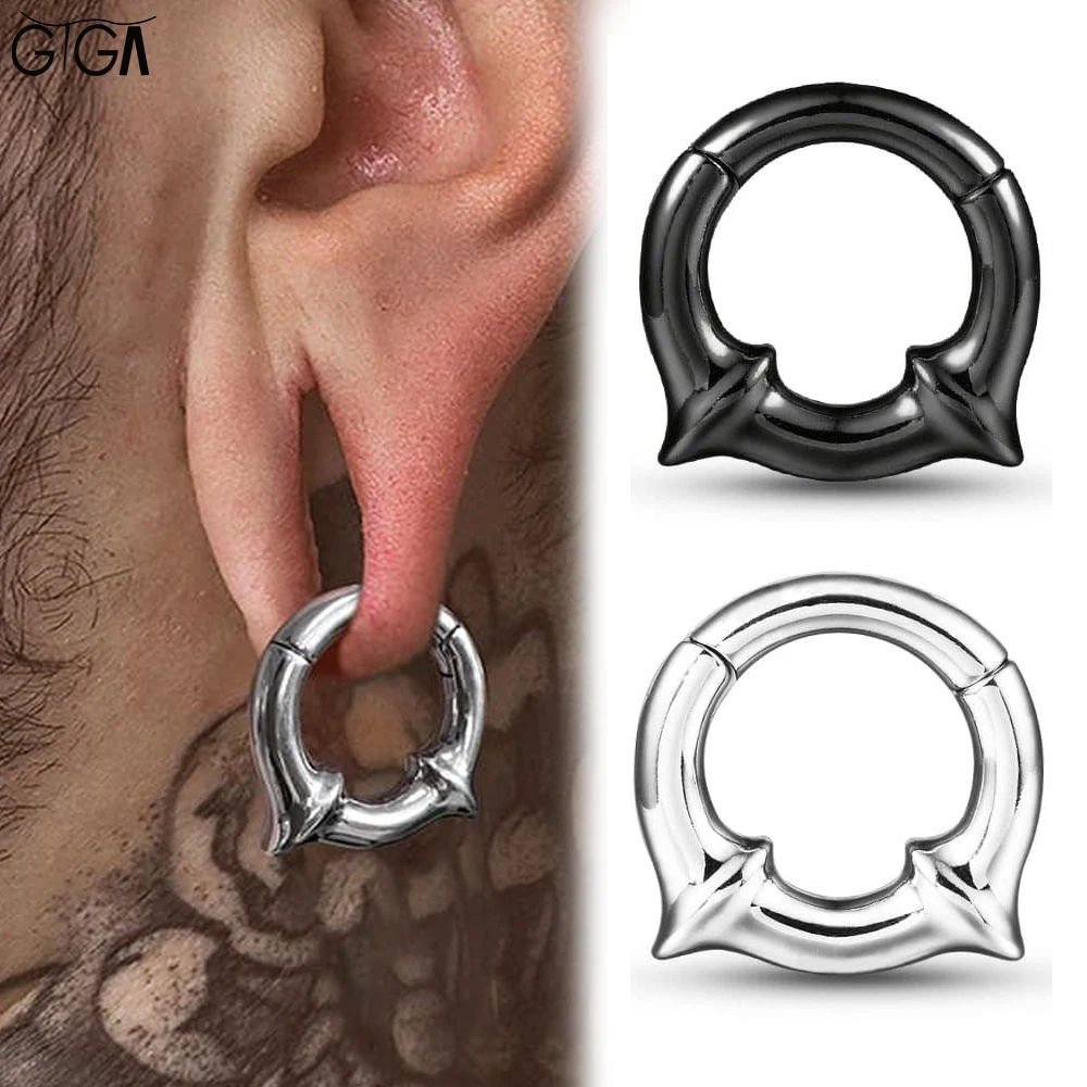 Giga 1/2 Stück Ohrgewichte, 6mm (2g) Ohrstöpsel, Expander, Stretchers aus Edelstahl, Piercing Körperschmuck, Punk-Stil