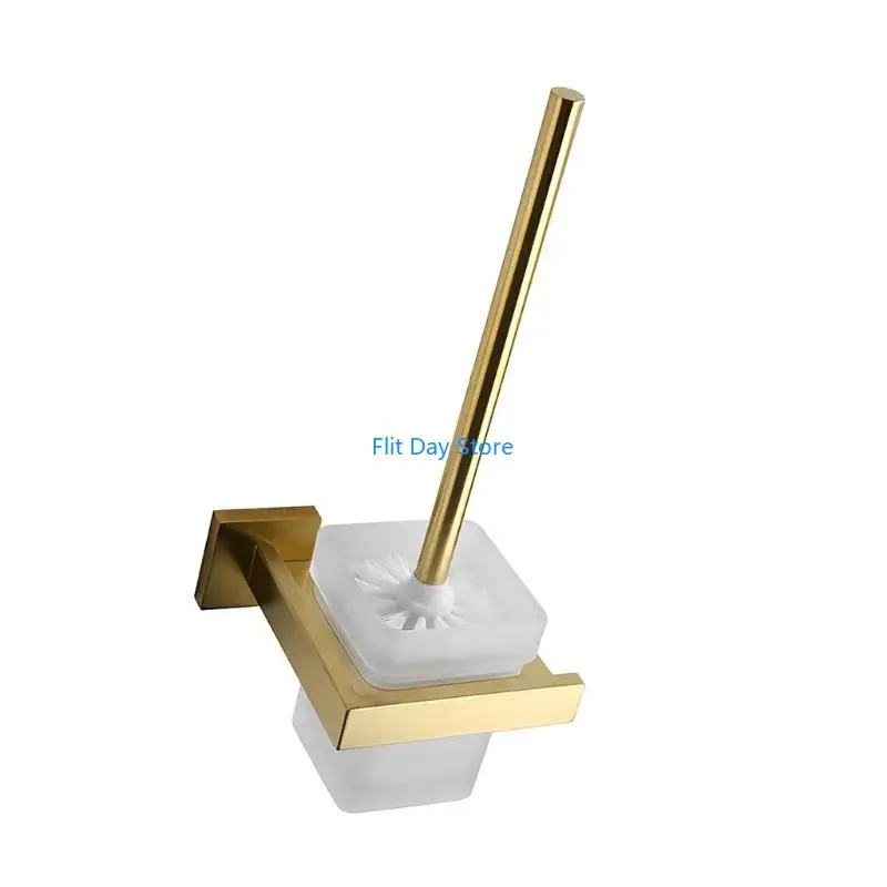 F92C Steel Square Toilet Brush Effective Cleaning Rusts Proof Brush set for Bathroom Maintenance Combining Durability