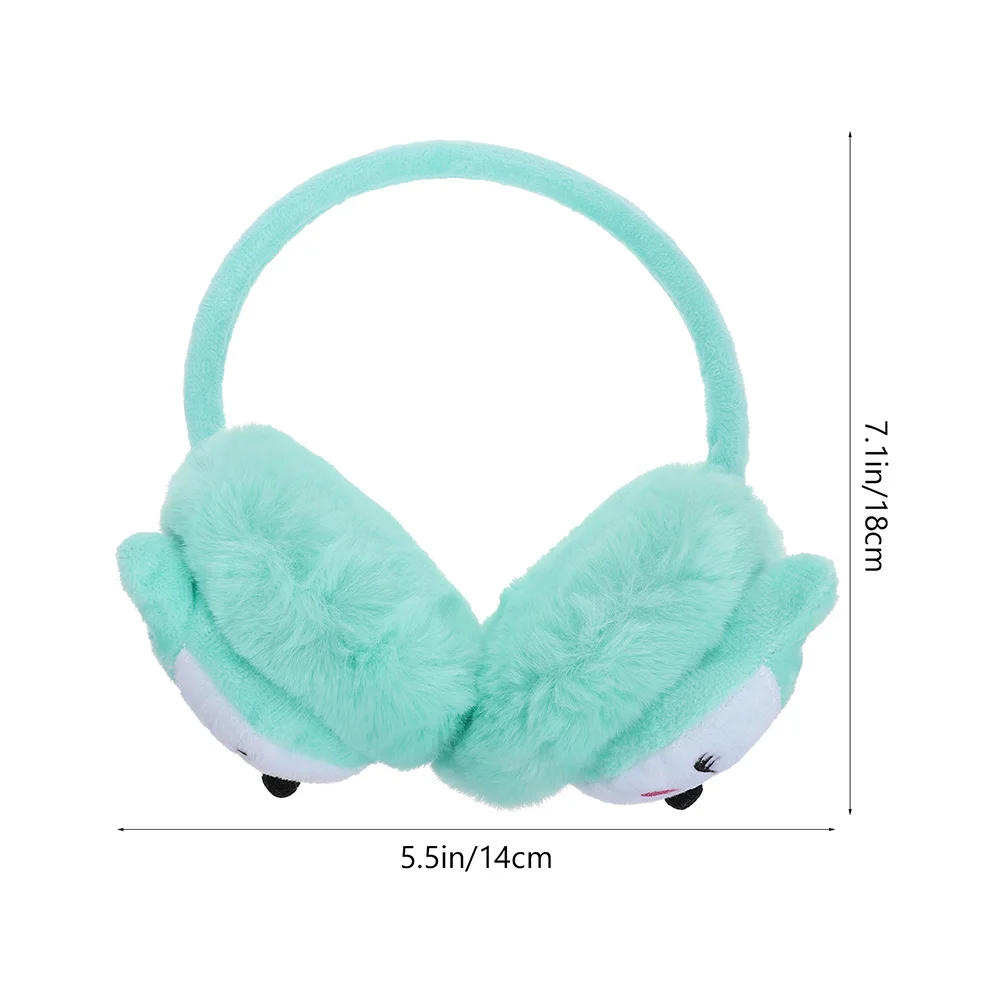 قطعتان من أدوات تدفئة الأذن بتصميم ثعلب لطيف لغطاء الأذن الشتوي الناعم القابل لإعادة الاستخدام وقابل للغسل للأنشطة الخارجية