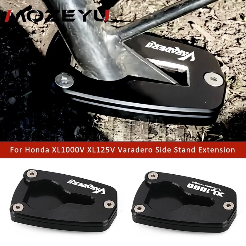 

For HONDA XL1000 XL 1000 V VARADERO 2001 2002 2003 2004 2005 2006-2011 XL1000V Side Stand Extension Plate Kickstand Enlarger Pad