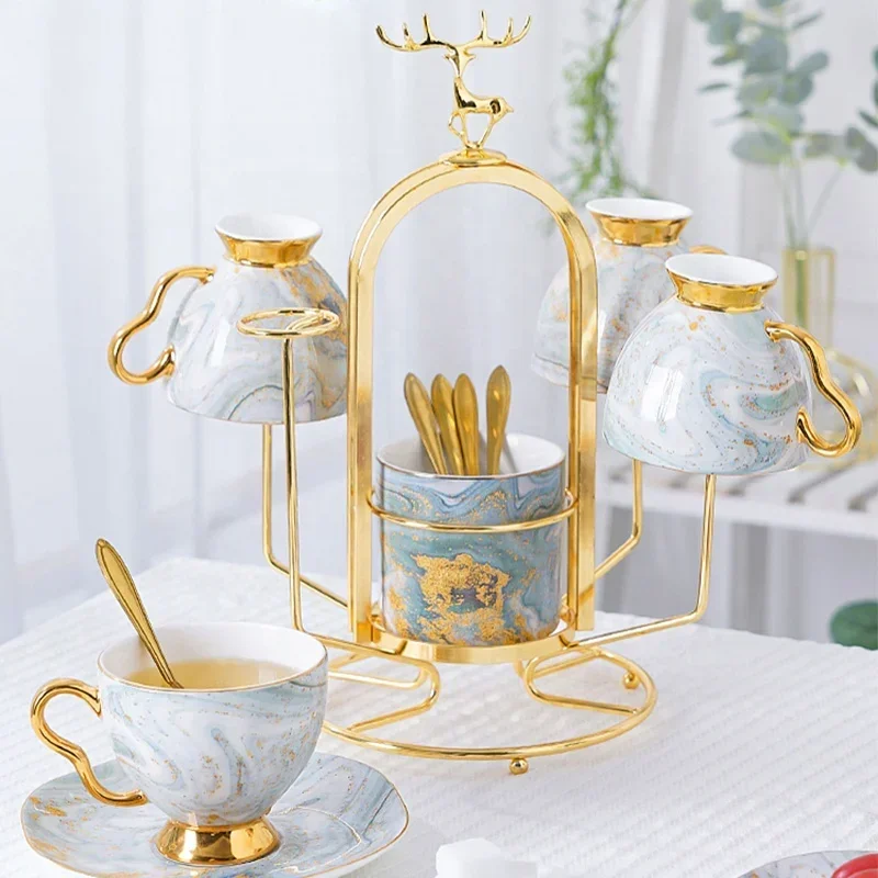 European afternoon tea tea set coffee cup teapot English bone china coffee cup tray cup holder combination pre-sale