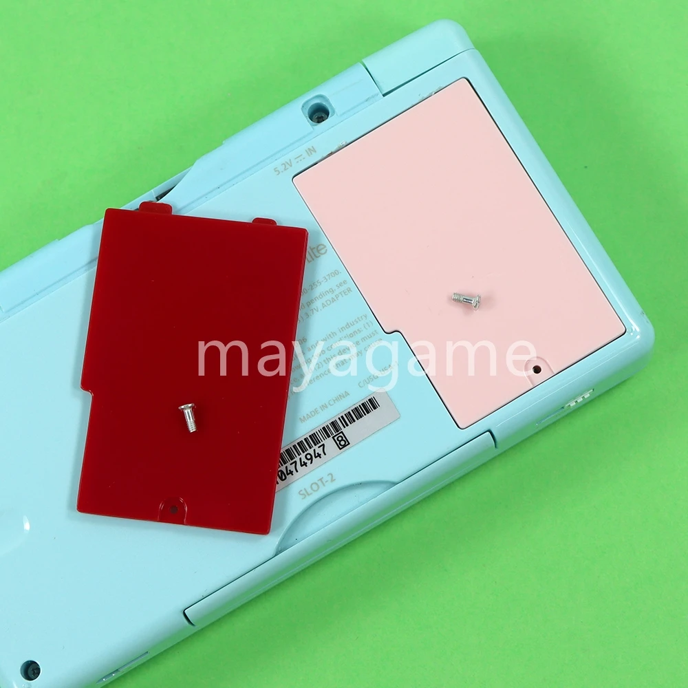 NDSL 후면 배터리 뚜껑 도어 쉘 교체 용 나사가있는 Nintend DS Lite 배터리 커버 용 1pc