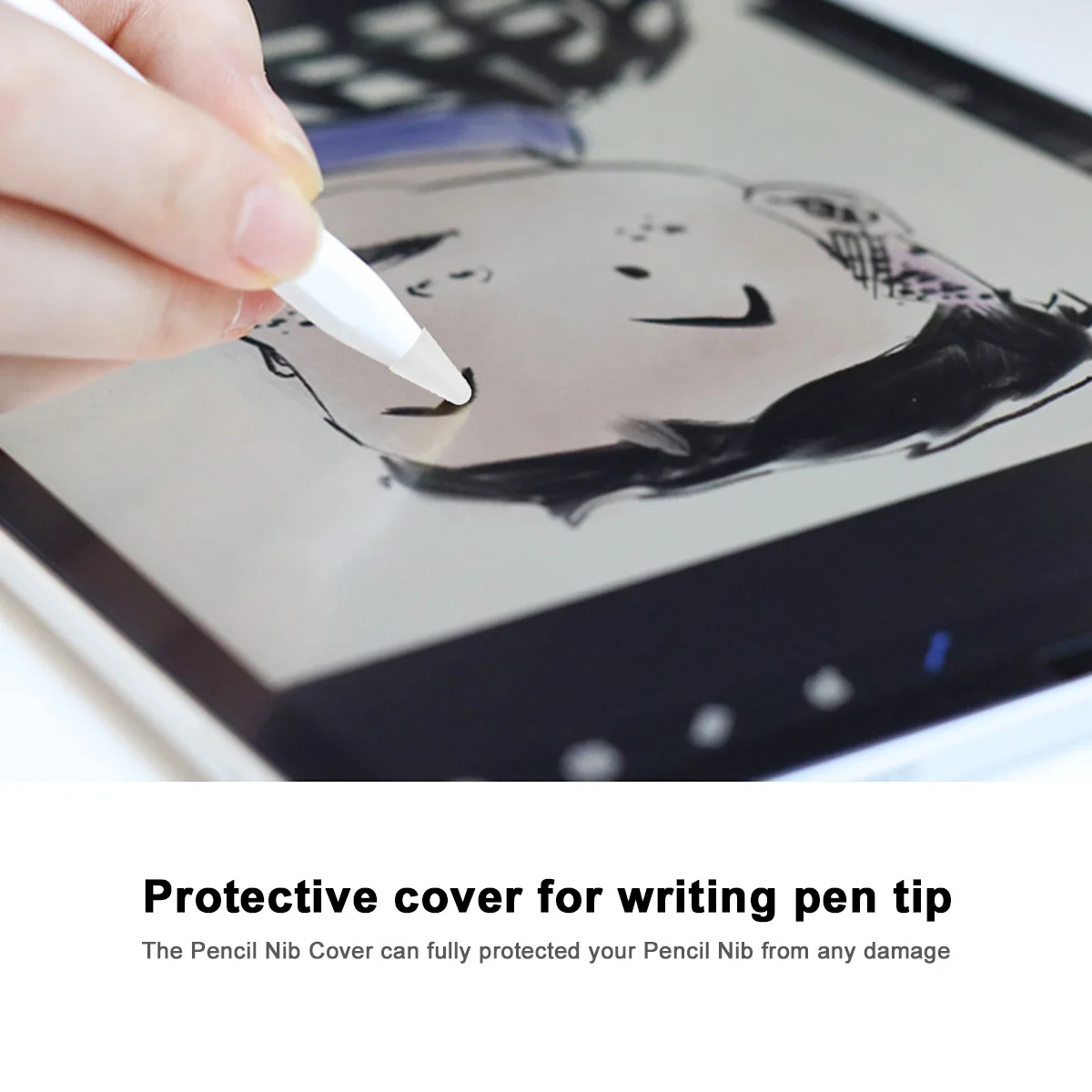 

8pcs Anti-Slip Stylus Pen Nib Cover Silicone Protective Case For Pencil 1 Drawing Writing Accuracy Touch Screen