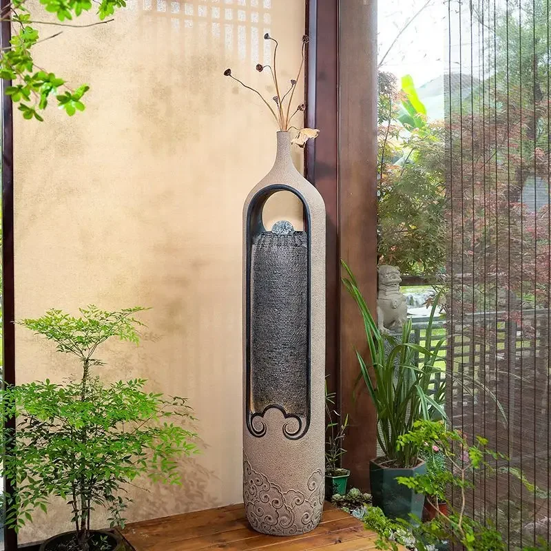 Floor-to-ceiling flowing water ornament living room decoration fountain circulating water landscape
