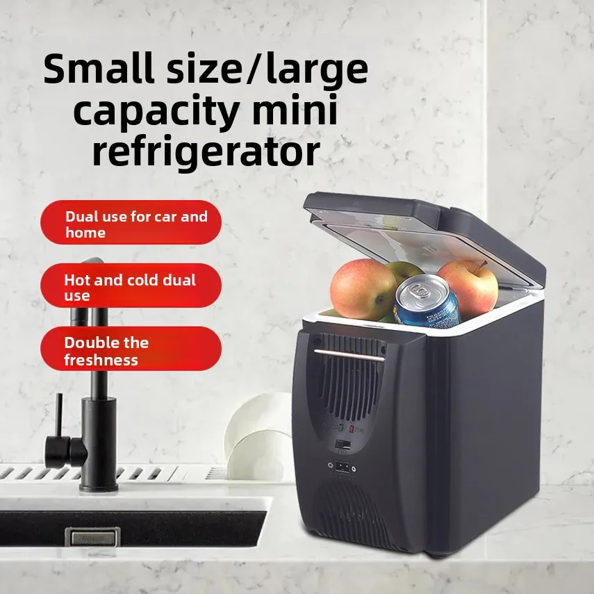 6l Portable Car Refrigerator, Small Mini Cooling Unit, Mini Refrigerator, Car Cooler Box, Bicycle Model Hot And Cold Box