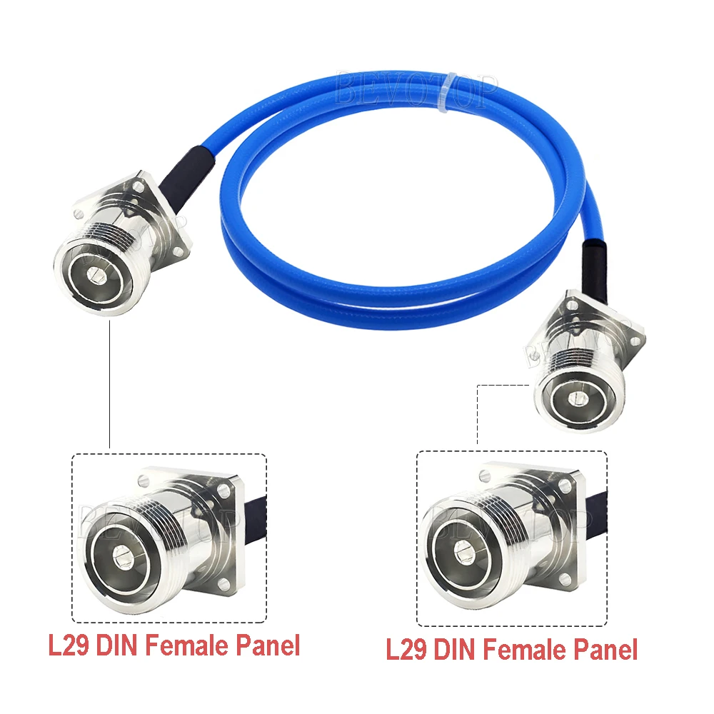 RG401 50-5 Cable L29 DIN Female Panel 4-Holes to Female High Frequency Low Loss RG-401 Test Cable RF Coaxial Pigtail Jumper