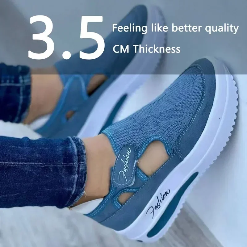 Shoes Womens Sneakers Female Casual Shoes  Summer New Breathable Mesh Ladies Sport Shoes Vulcanized Women Platform Sandals 2024