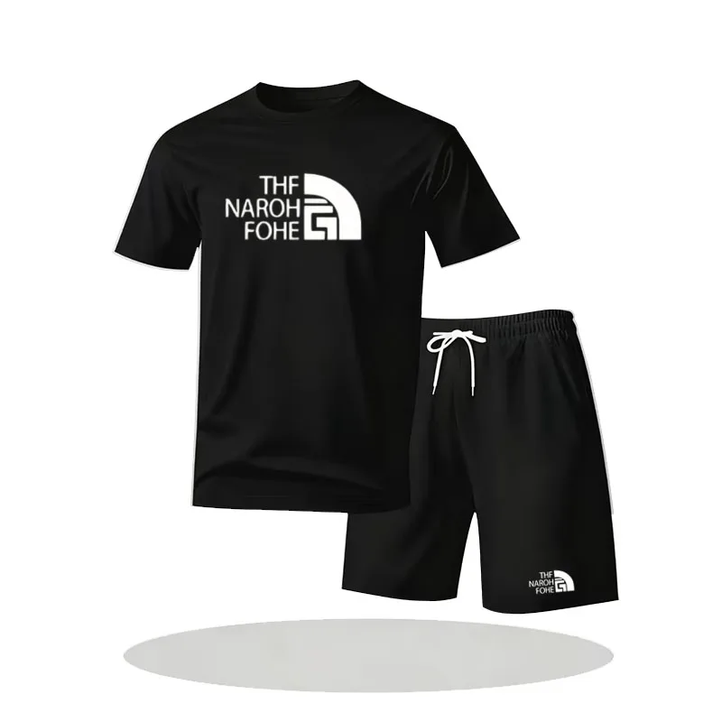 Summer Fashion Casual Brand Men's Sportswear Breathable Quick-drying Shirt, Shorts, Two-piece Set Of New Tennis Training Clothes - view 2