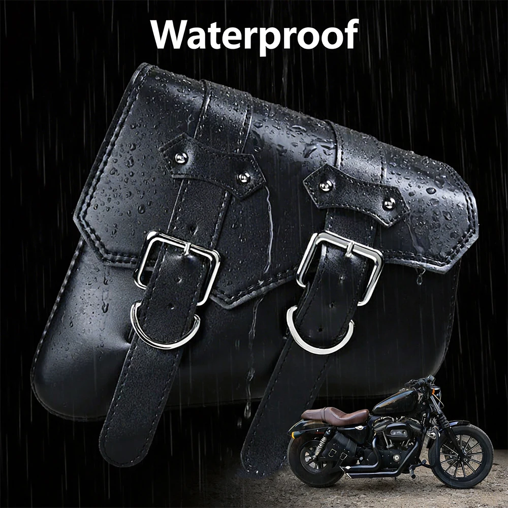 PU deri motosiklet heybe yan alet çantası çanta bagaj eyer çantası kılıfı sol/sağ için Harley Sportster XL 883 1200 48 72