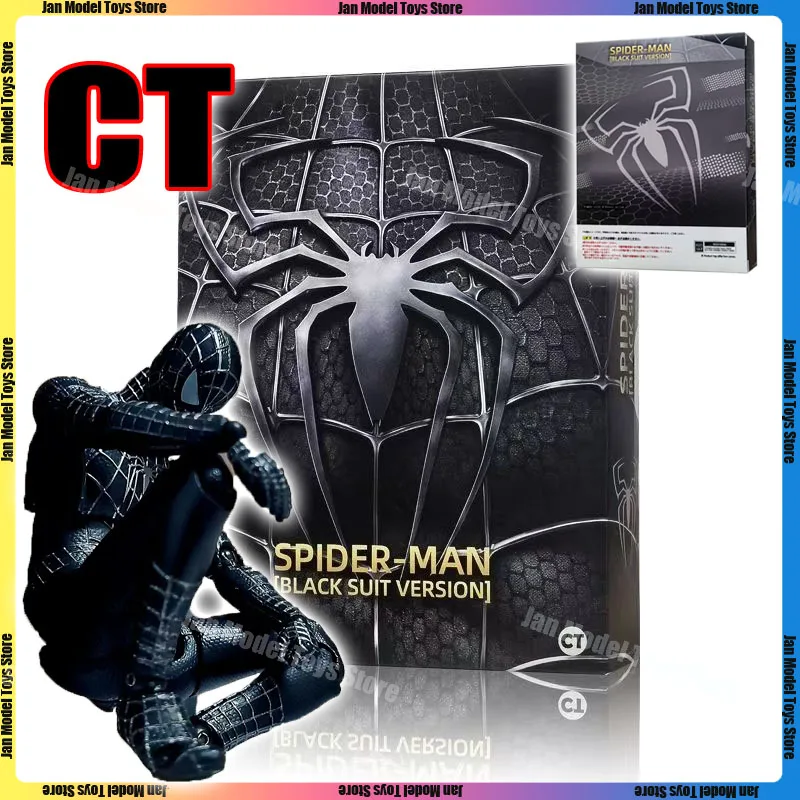 

In Stock Ct Toys Spiderman Tobey Maguire Black Suit Symbiote Neighbor Venom Anime Action Figure Figurine Model Statue Gifts Toys