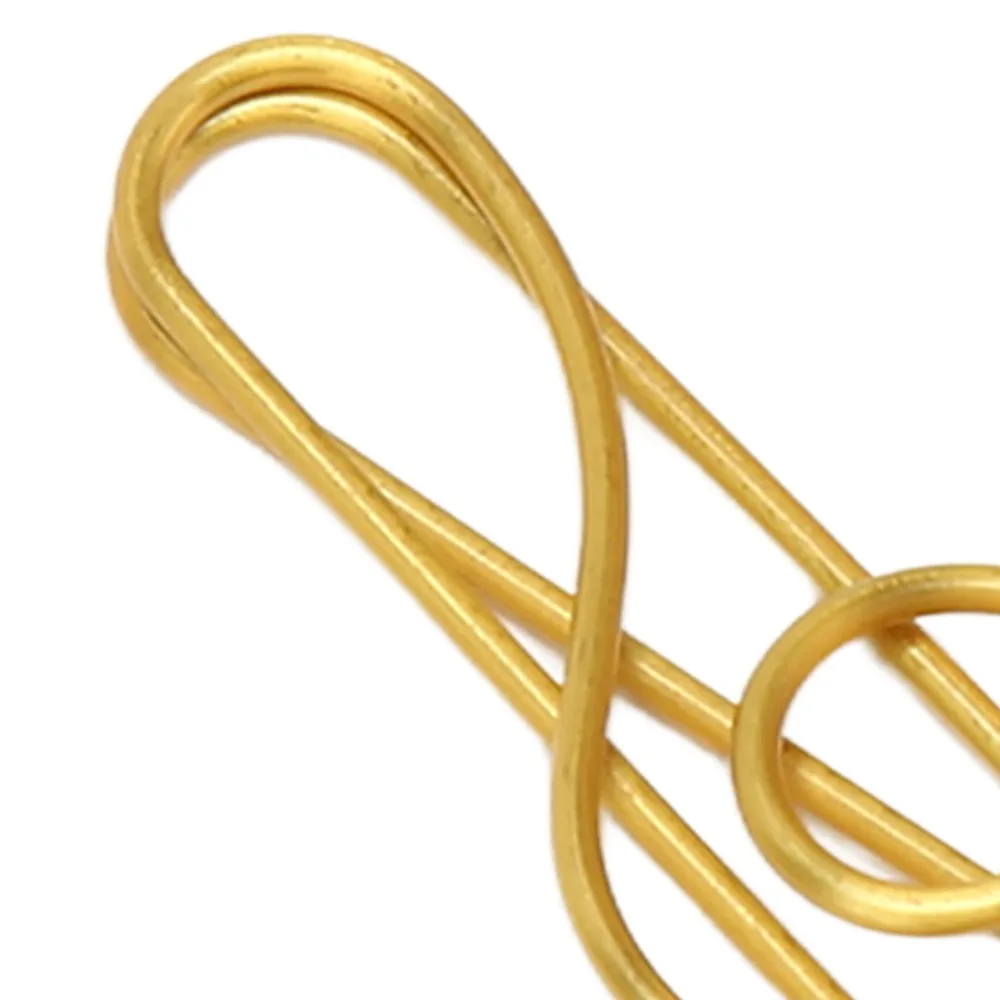 

100 Pcs Cute Music Note Shape Fancy Paperclips Gold/ Green 40*12mm Cute Paper Clips Anti Slip Decorative Paperclips Scrapbook