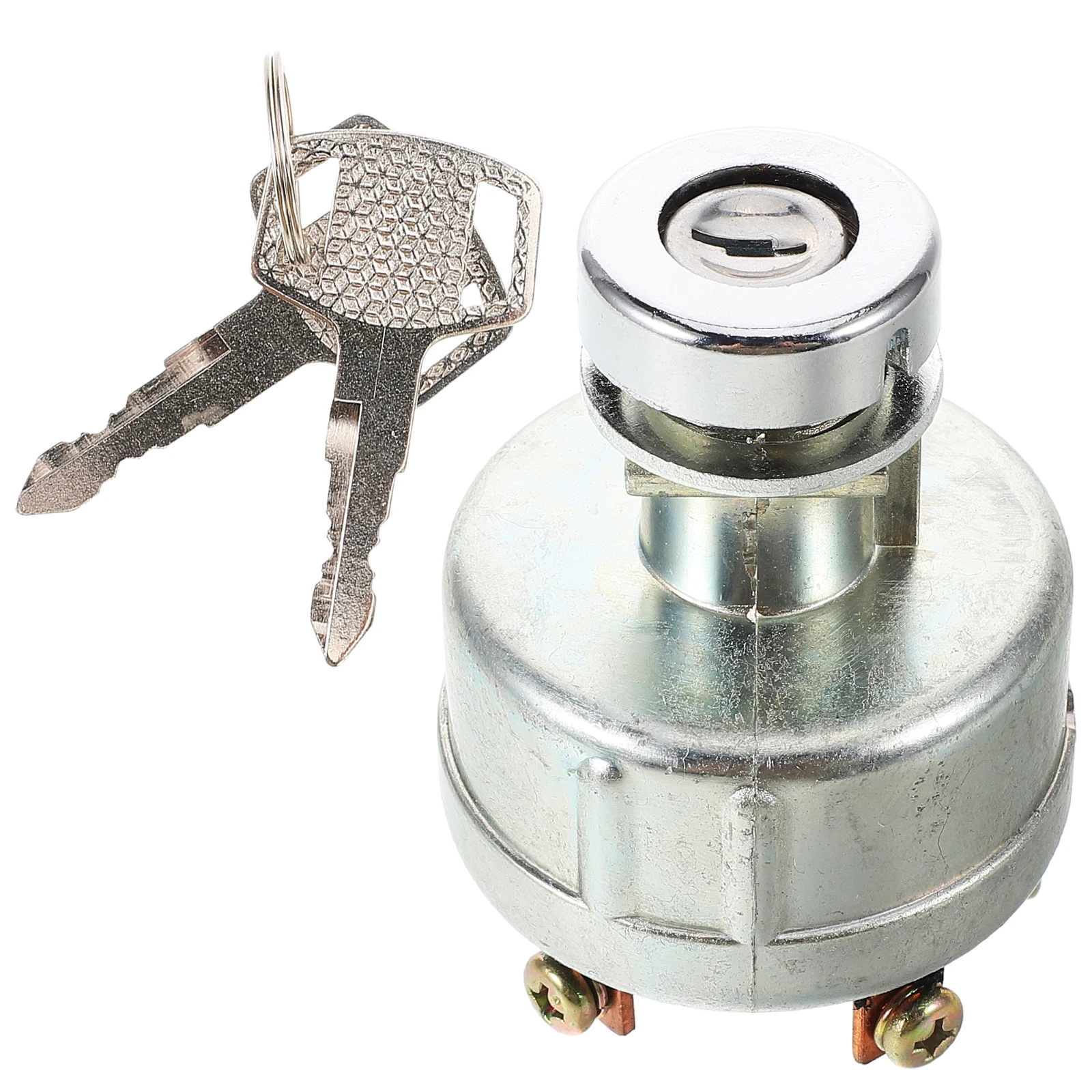 

6 Foot Ignition Switch Silver Assembly Key Replacement For Tractor Motorcycle Car Accessory Durability Easy Installation Wide