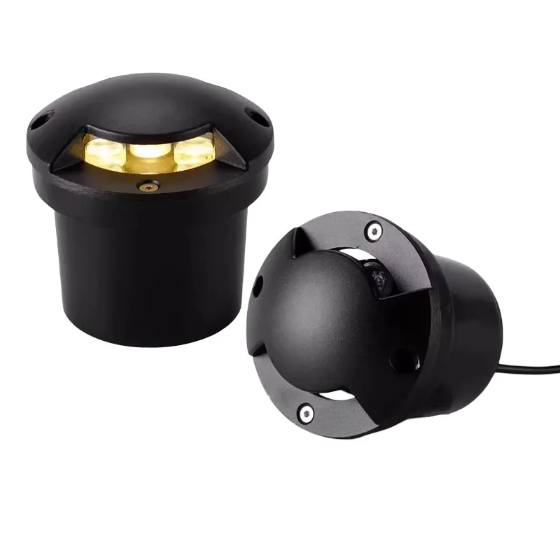 3W 5W LED Buried IP68 Outdoor Recessed Deck Light 1/2/4 Side View Underground Garden Lamp Sidewalk Lighting AC85-260V DC12v