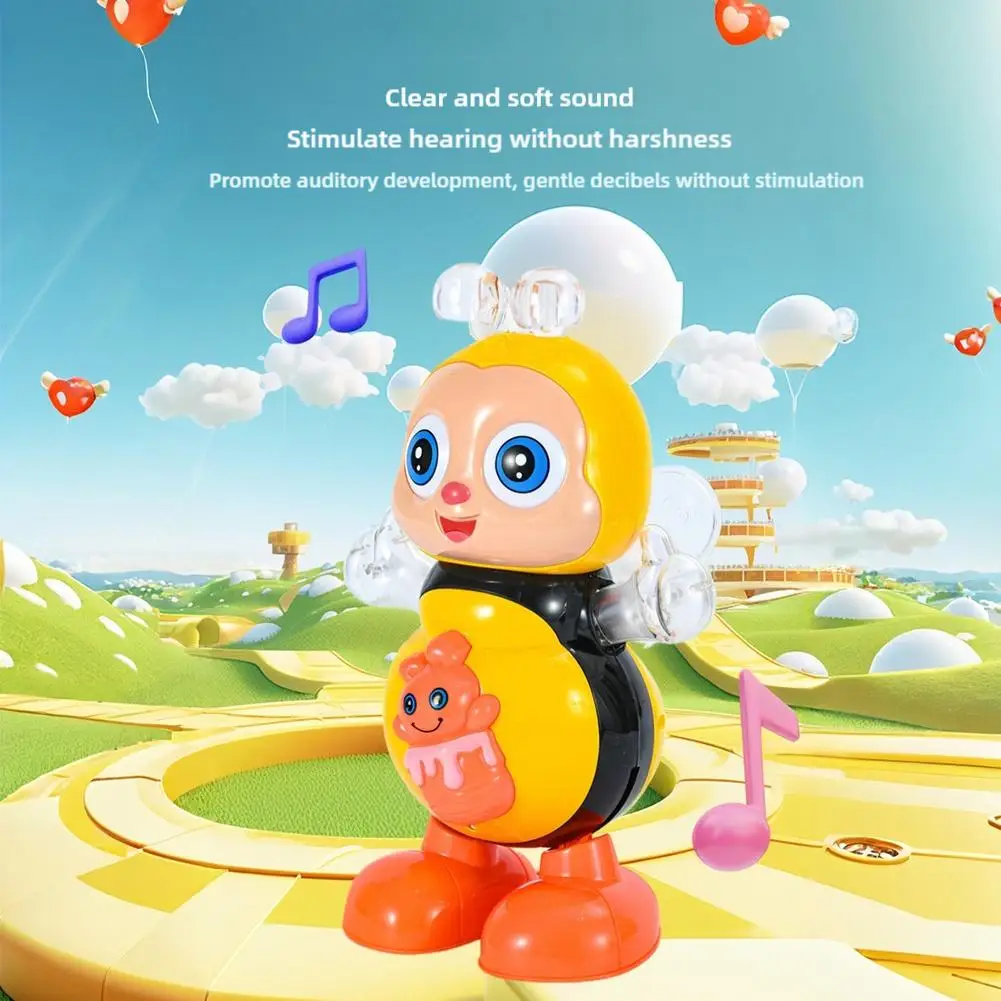 ผึ้งเต้นรําผึ้งเต้นรําสําหรับเด็กแกว่ง Bee ดนตรีเต้นรํา Bee ของเล่นอิเล็กทรอนิกส์การ์ตูน Bee การเรียนรู้ก่อนวัยเรียนของเล่น