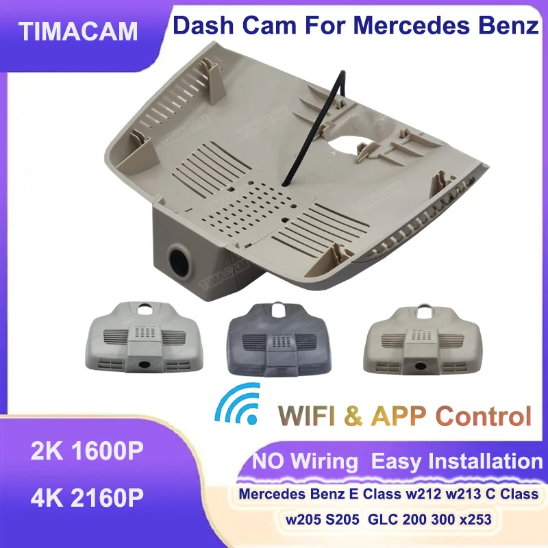 

TIMACAM 2K 4K 2160P DashCam Car-DVR Video-Recorder for Mercedes C Class s205 w205 GLC x253 for Mercedes Benz E Class w213 w212