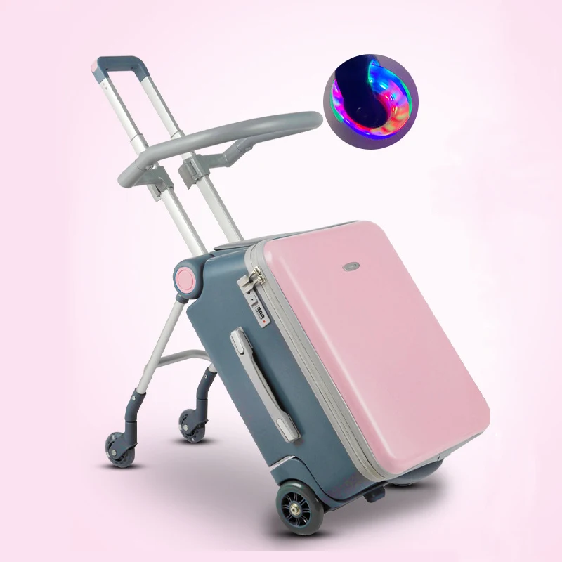 

Wholesale High Quality 20 Inch Children's Luggage Which Can Sit and Ride Children's Travel Boarding Luggage