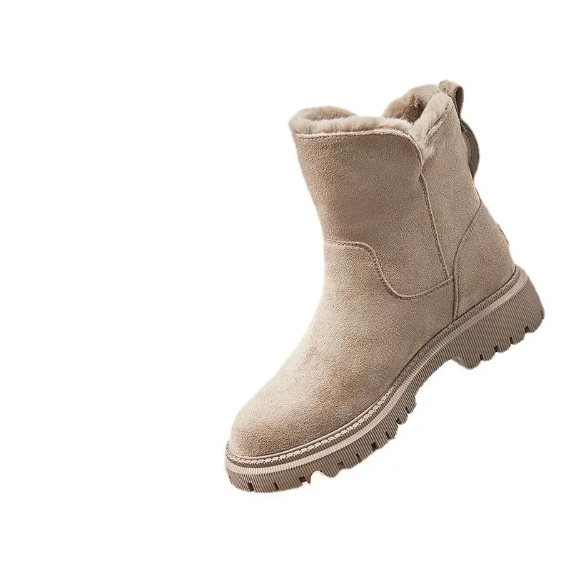 Women Winter New Snow Boots Velvet Outdoor Antislip Footwear Fashion Comfortable Thick Warm Boot Casual Female Cotton Shoes 2024