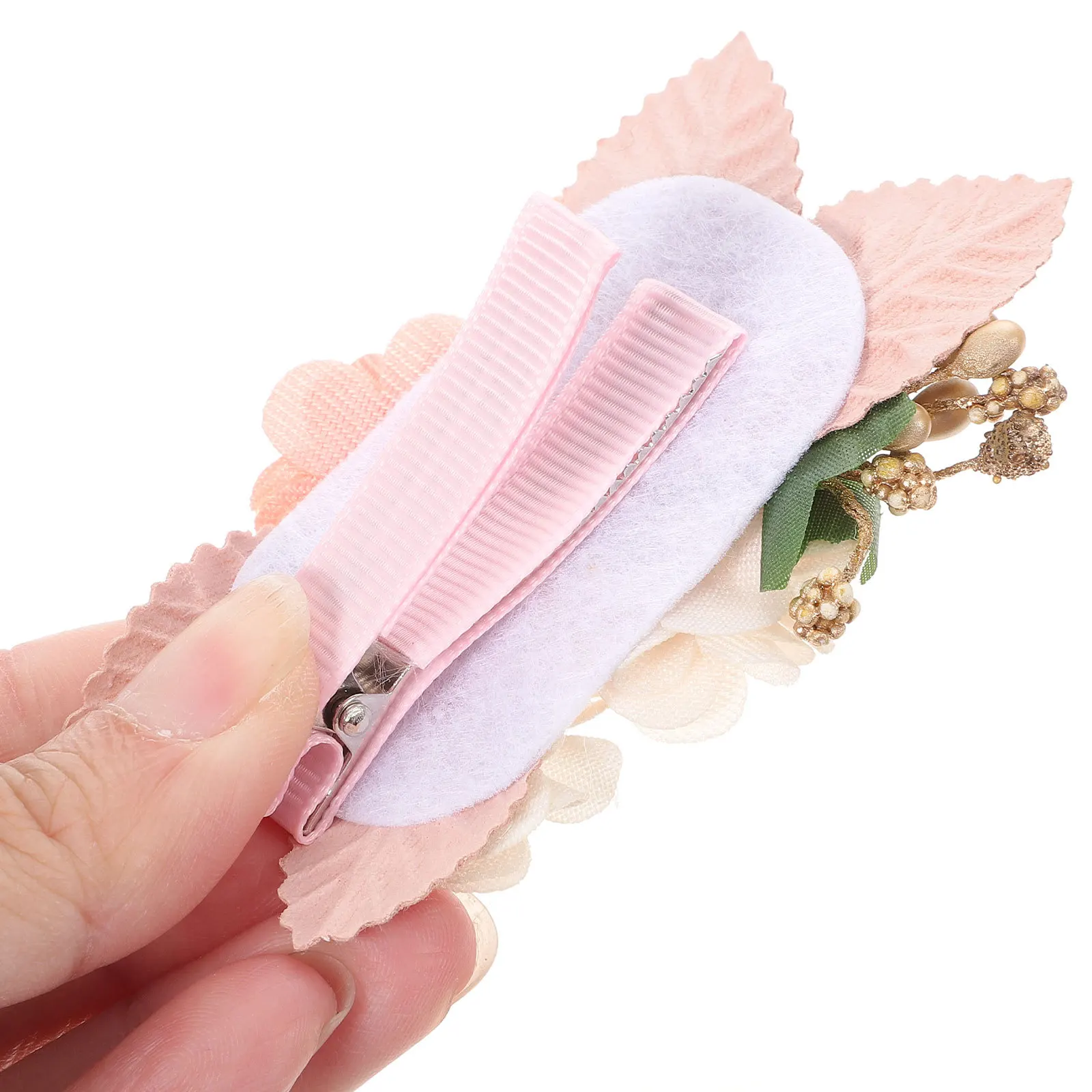 

2Pcs Flower Hair Clips Imitation Floral Barrettes for Toddler Girls Brides Wedding Hair Accessories Flower Clips