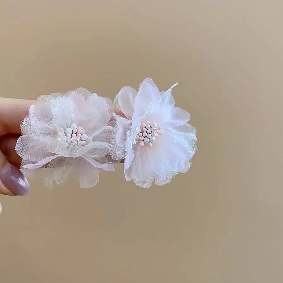 New hot selling elegant and gentle super fairy flower earrings with mesh, fresh and fashionable earrings