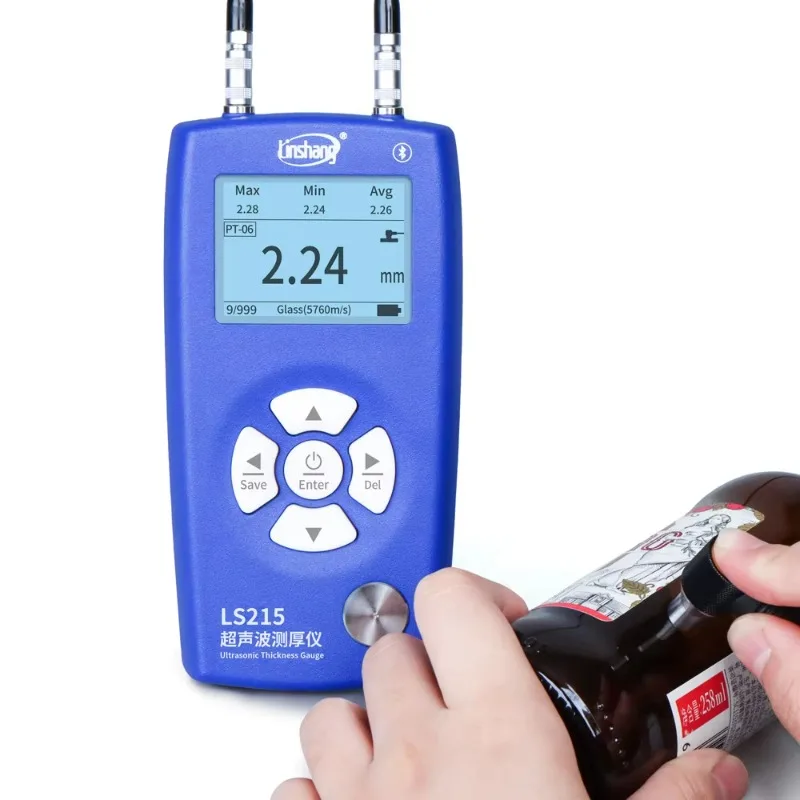 

LS215 320 мм 0,01 раствора Ультразвуковой толщиномер трубы Измерение толщины стали и металла Ультразвуковые толщиномеры