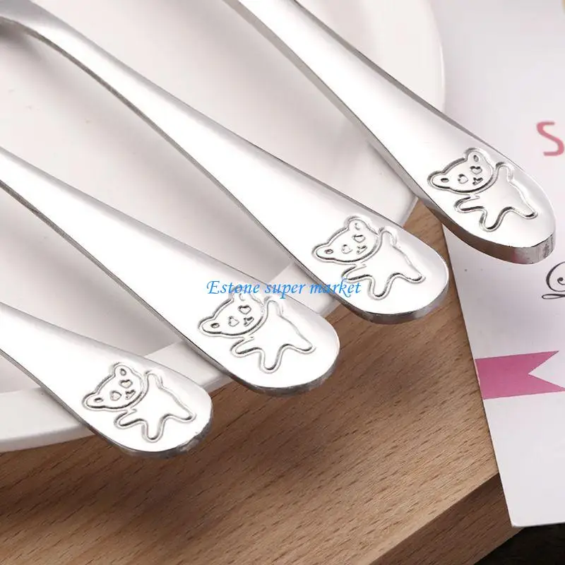 090B Stainless Steel 4PCS Fork Spoon and Knife Cutlery Child Flatware for Age 3+
