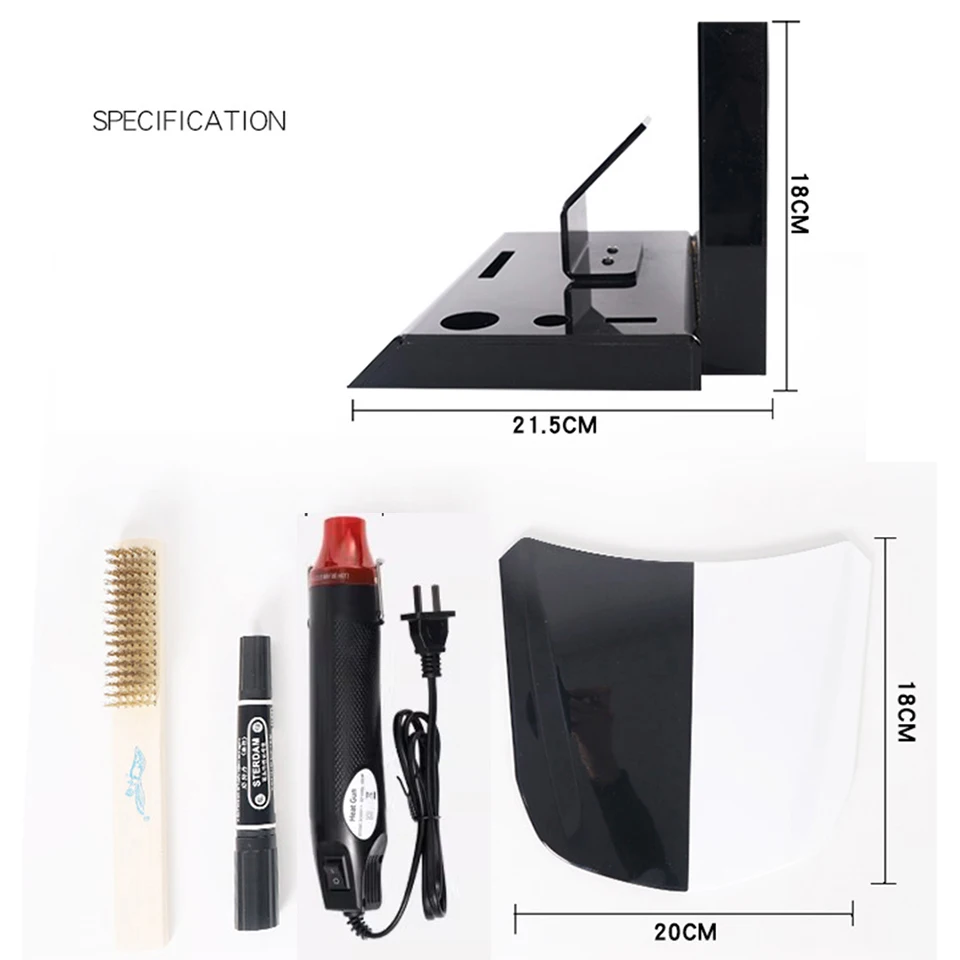 PPF Demo Display Stand with Hood Panel & Heat Gun: Essential Tool for Showcasing Thermal Repair & Self-Healing Performance 648AK