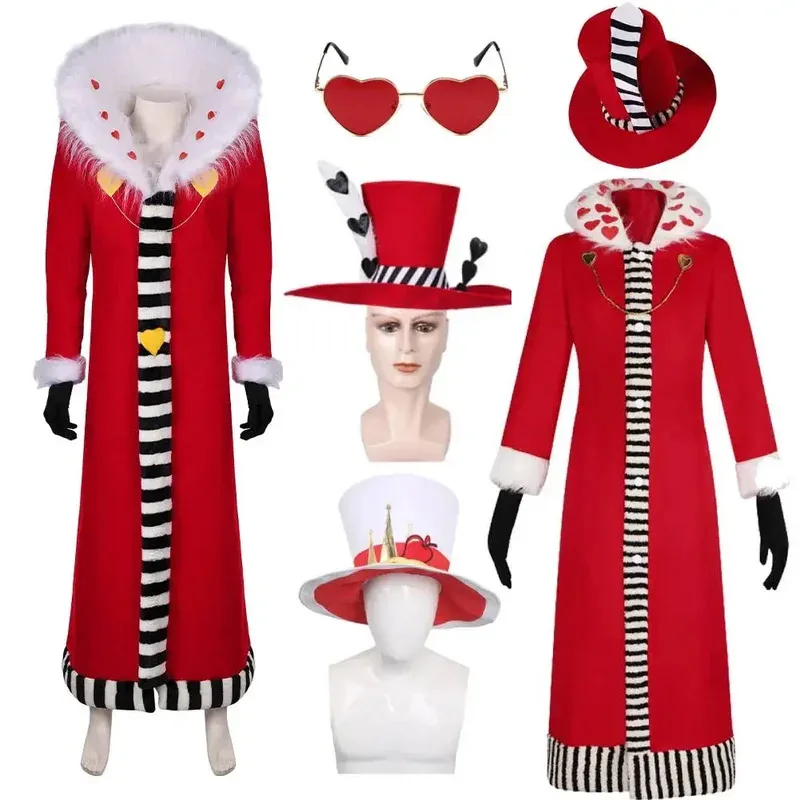 

Valentino Lucifer Cosplay Role Playing White Hat Cape Costume Accessories Outfits For Adult Men Male Halloween Carnival Suit