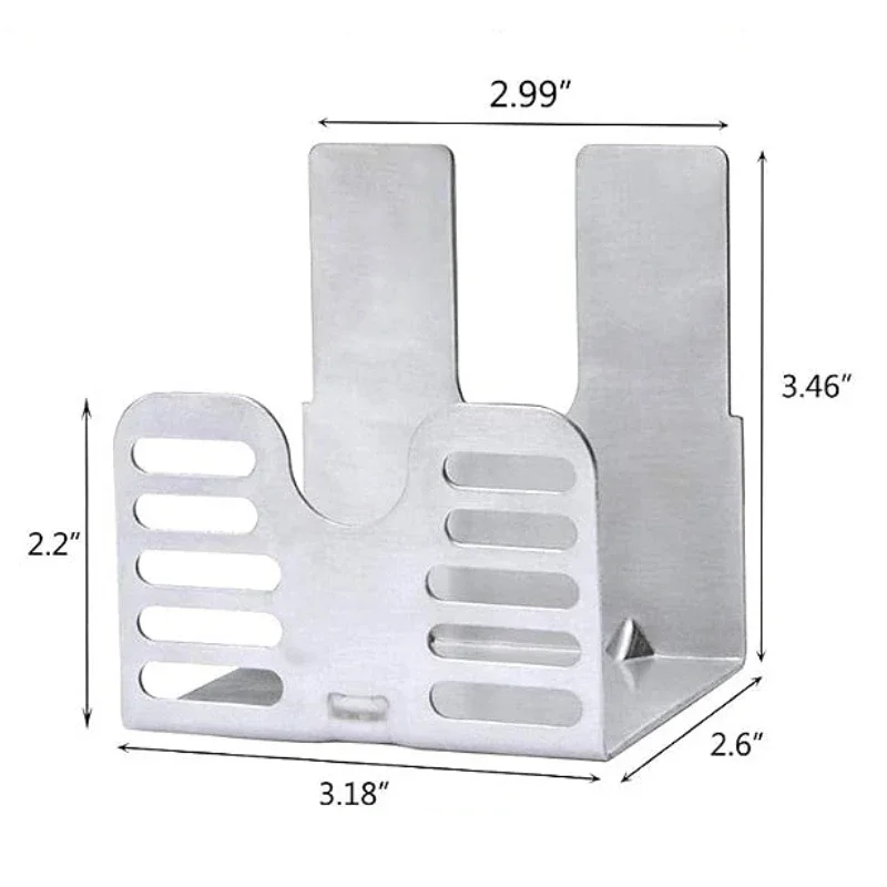 1PCS BBQ Grill Rotisserie Motor Bracket 7.6cm Universal Ordinary Rotisserie Rod Rack for Grilling Rod Camping Stainless Steel