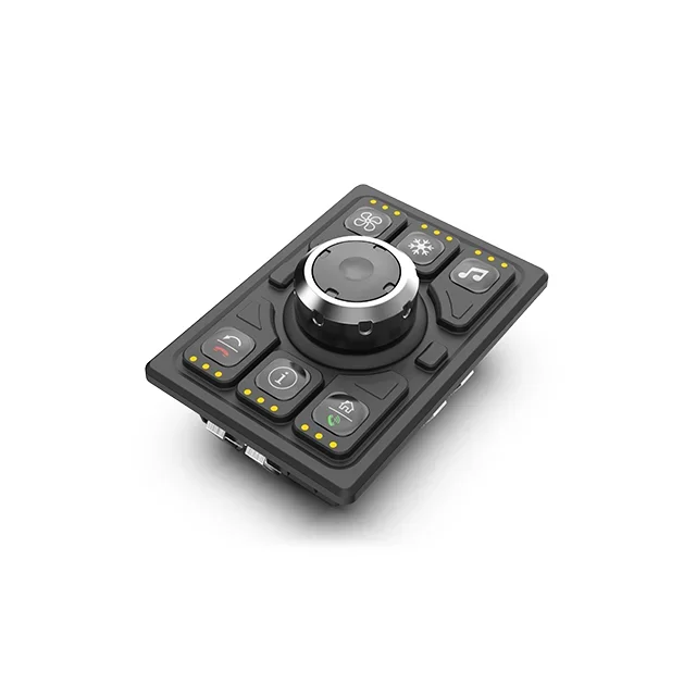 6 Buttons with Rotary Knob Intelligent Keypad Silicone Gear Switch Panel CAN Bus Customized Icon