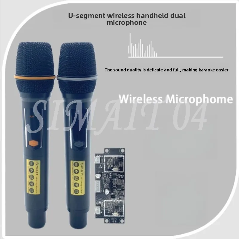 

FM Wireless U-segment Microphone, Handheld Microphone, Built-in Receiving Board, One Microphone for Two