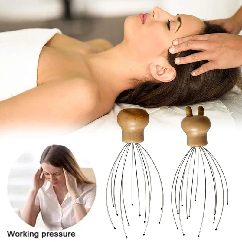 1PCS Head Massager Head Scratching Octopus Scalp 12 Paw Non Soul Extractor Divine Head Relaxing For Extracting Hair Healthy Care