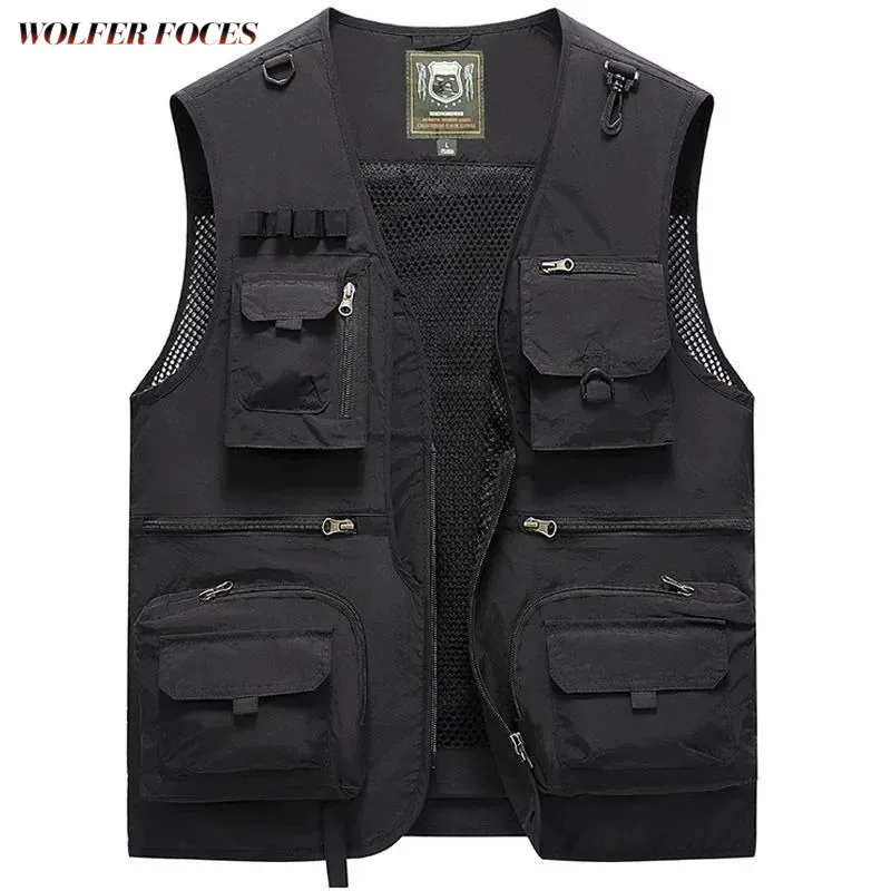 Padded Waterproof Professional Camping  Vest Fishing Work Clothing Vests Men's Coats Luxury Hunting Man Windbreaker Motorcyclist