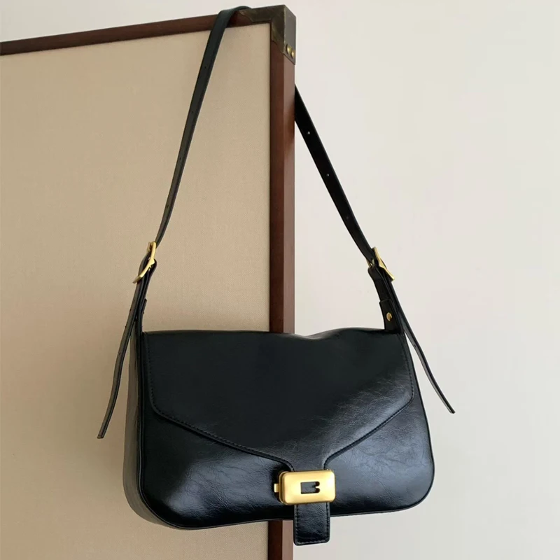 

Классические маленькие сумки-мессенджеры для женщин, дизайнерские люксовые сумки и клатчи 2026 года, новые, из искусственной кожи, с винтажным замком, широкими ремнями, на плечо