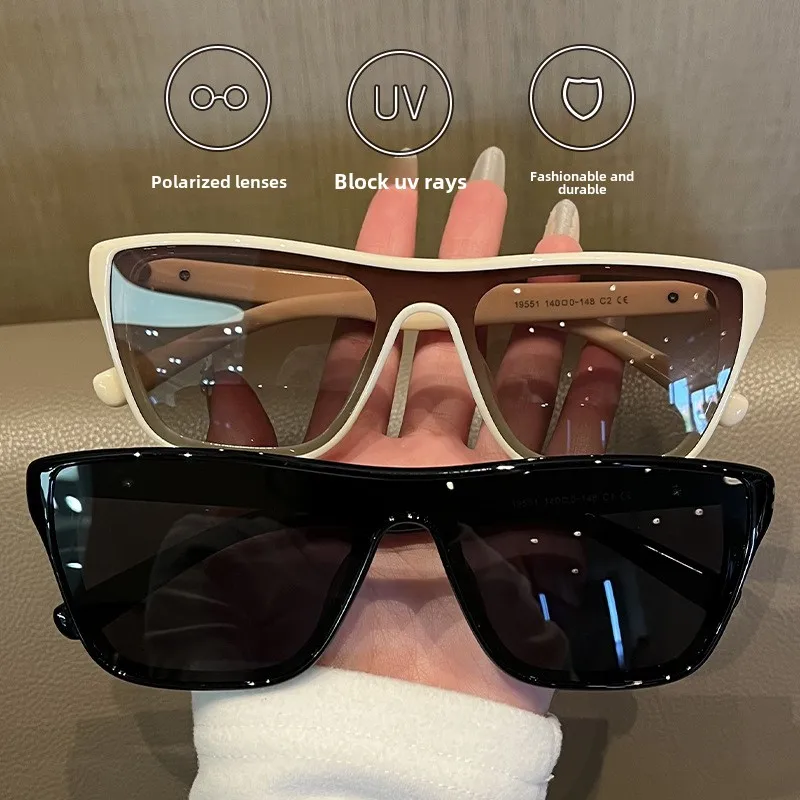 

Simple and cool large frame sunglasses with high-end texture, lightweight, portable, UV resistant, men's and women's sunglasses