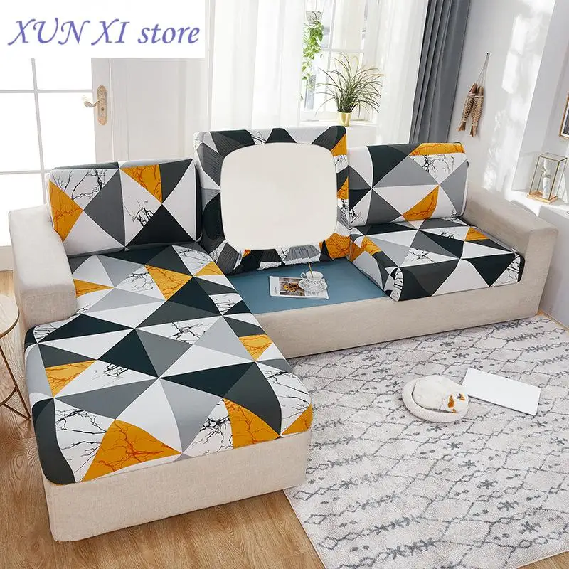 New Stretch Printed Sofa Cushion Cover Anti-dirty Home Decor Washable Settee Covers Pets Kids Living Room Furniture Couch Case