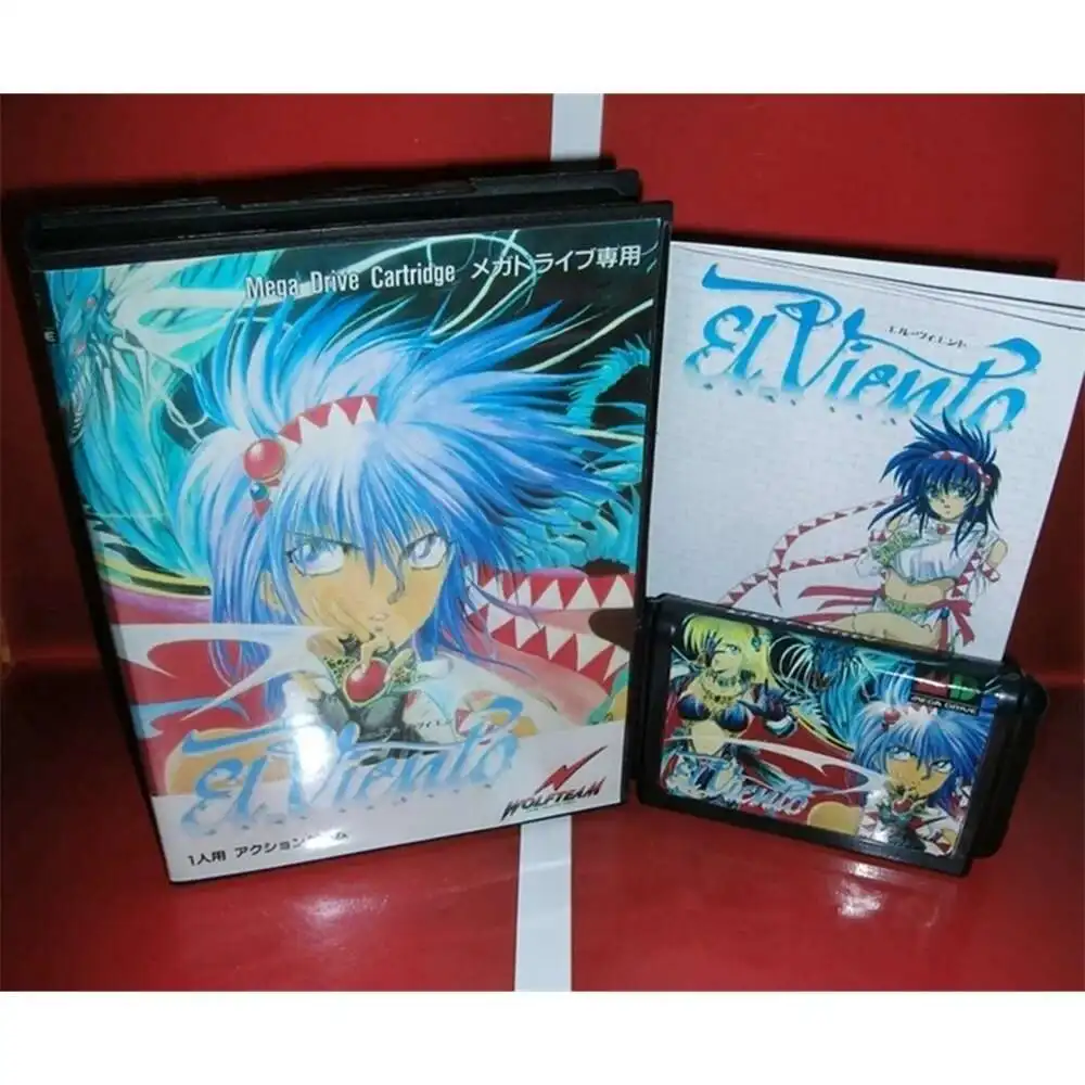 El viento with Box and Manual for 16 Bit Sega MD Game Cartridge Megadrive Genesis System