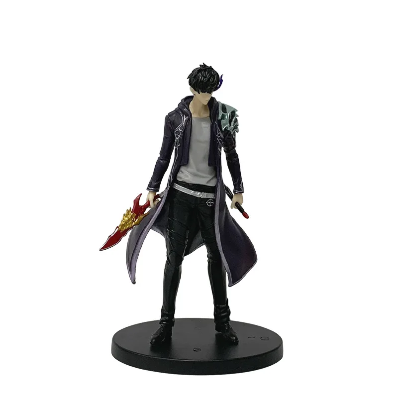 21cm In Stock Solo Levelings Anime Version Figure -Sung Jinwoo Action Figure PVC Collect Model Figure Display Anime Merchandise