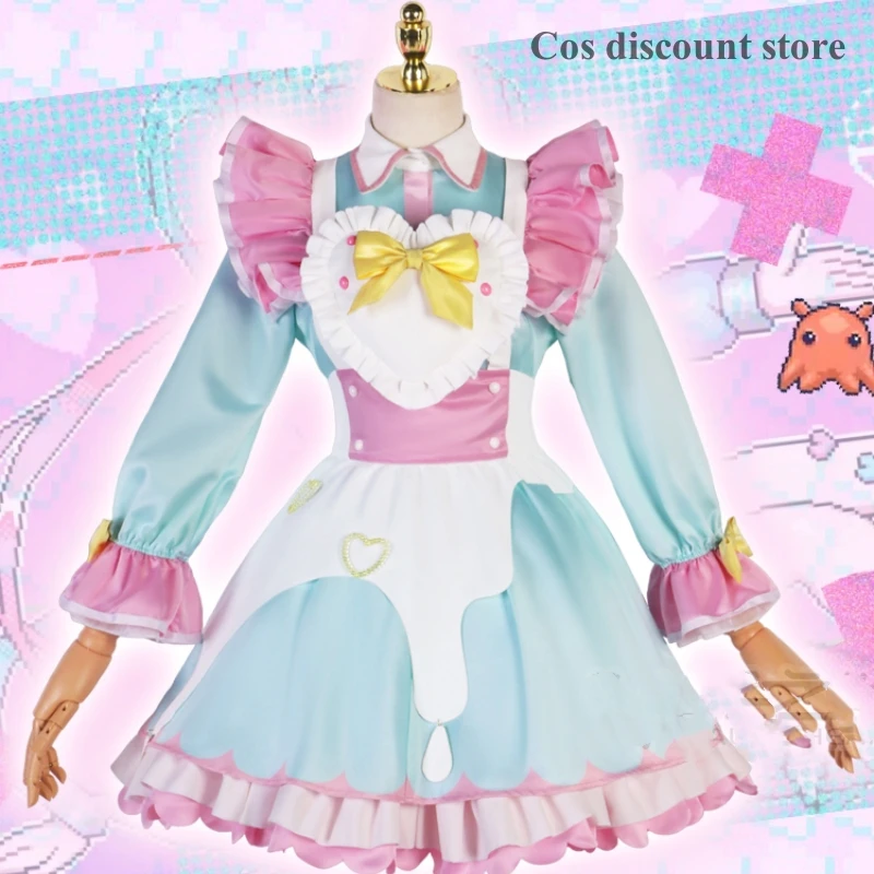 

Anime NEEDY GIRL OVERDOSE KAnge Lovely Cosplay Costume Women Girls Maid Outfit Dress Clothes Comic-con Party Suit Full Set New