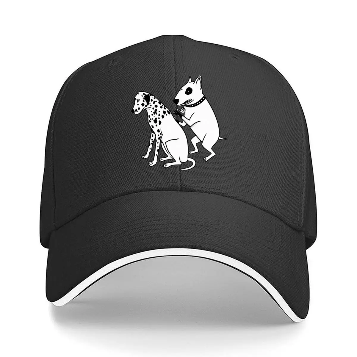 Bull Terrier Tattooing Dalmatian Dog Illustration Hip Hop hat Fashion Outdoor Sports Sandwich Baseball Cap