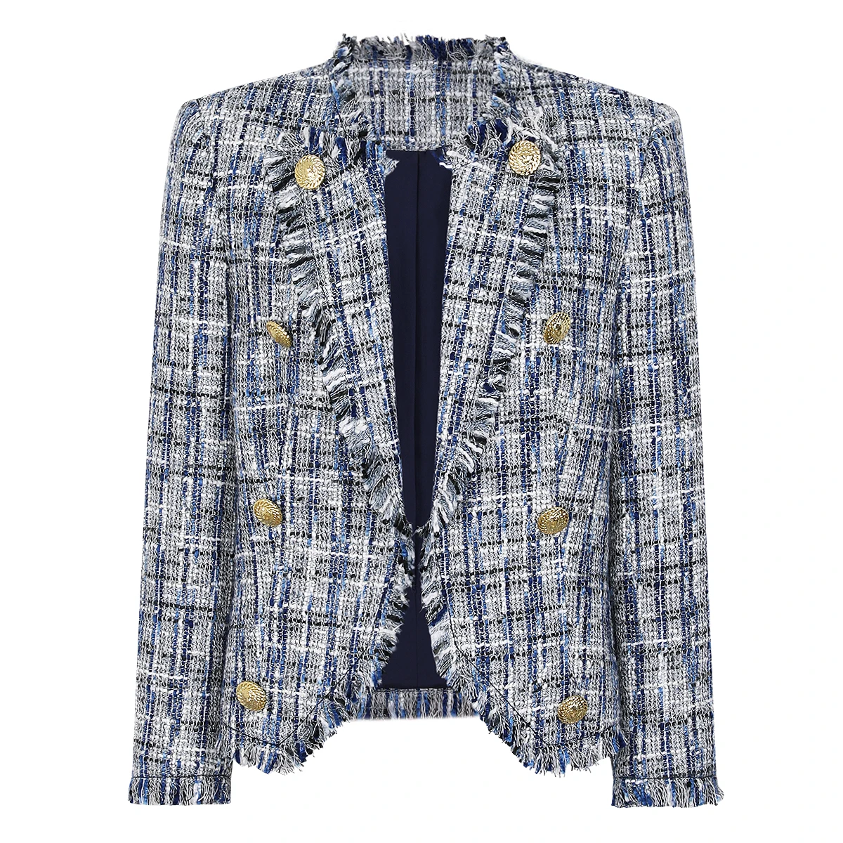 

Nanyou High End Spring And Autumn New Style Fashionable Temperament Commuter Coarse Tweed Tassel Edge Long Sleeve Suit