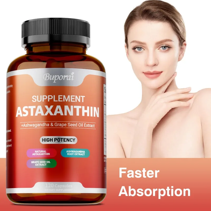 Astaxanthin Capsules - Improves Digestion and Absorption, Supports Eye, Joint and Skin Health, Promotes Cardiovascular Health