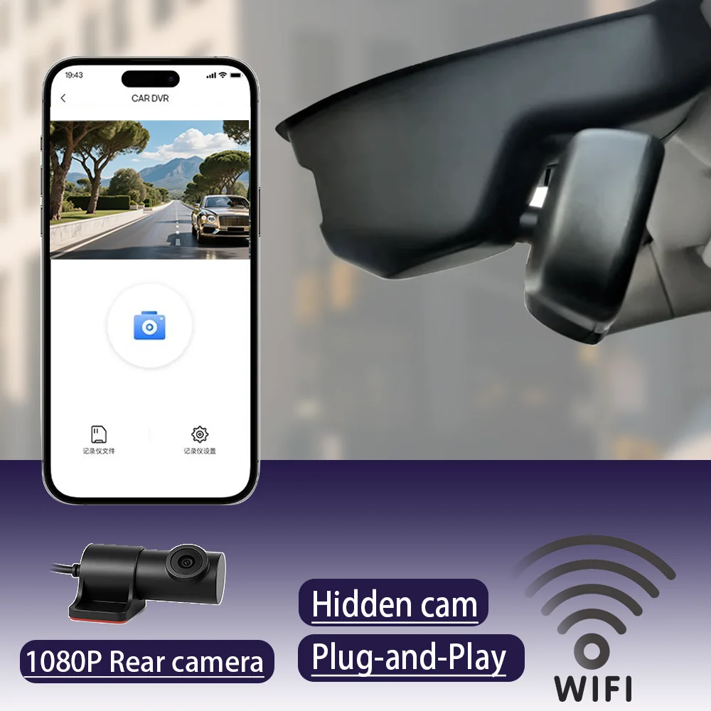 

4K HD WIFi Car DVR Video Recorder Dash Cam For For Honda Avancier URV 2017 to 2021 2160P Plug and Play APP Control