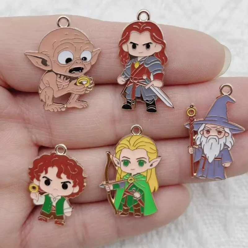10pcs Cartoon Charm for Jewelry Making Enamel Necklace Earring Bracelet Pendant Diy Accessories Alloy Metal