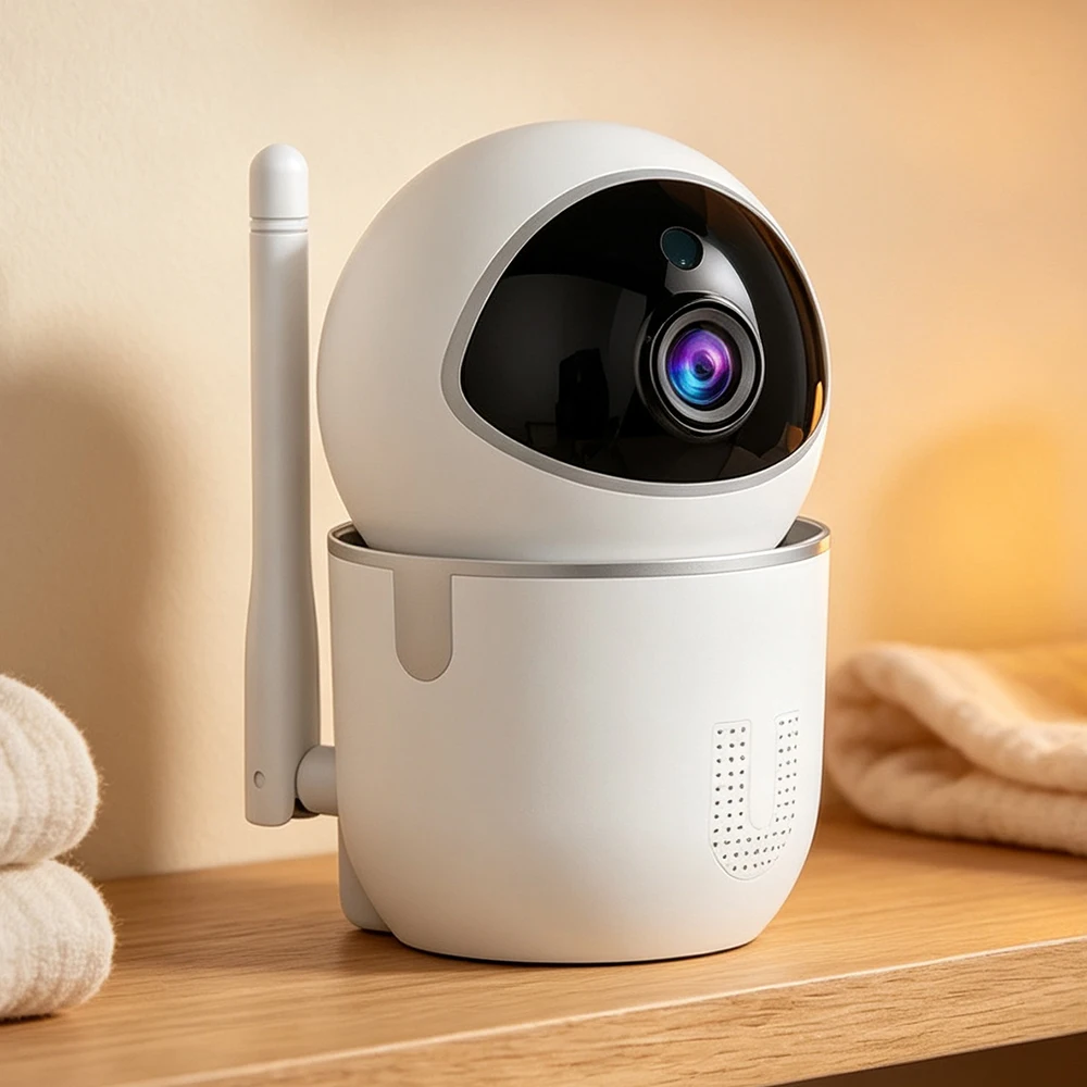 Indoor 3MP WiFi Pan‑Tilt IP Security Camera Auto‑Tracking Motion Detect 2‑Way Audio Remote App View for Baby Nanny Pet Monitori