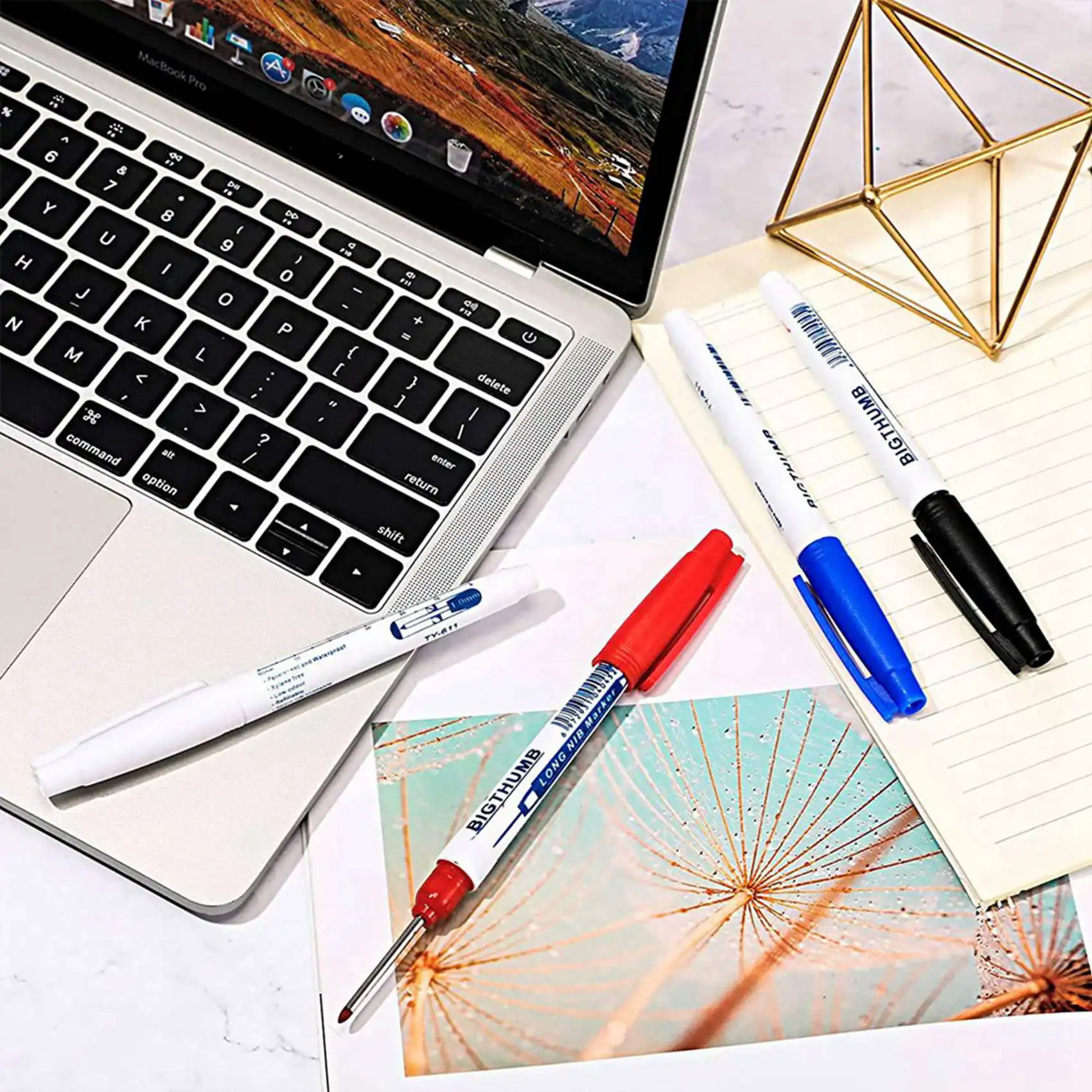 

12 шт. маркеры с глубоким вылетом, маркер с длинным носом, водонепроницаемый маркер для глубоких отверстий, перманентные маркеры с вылетом 30 мм, 4 цвета