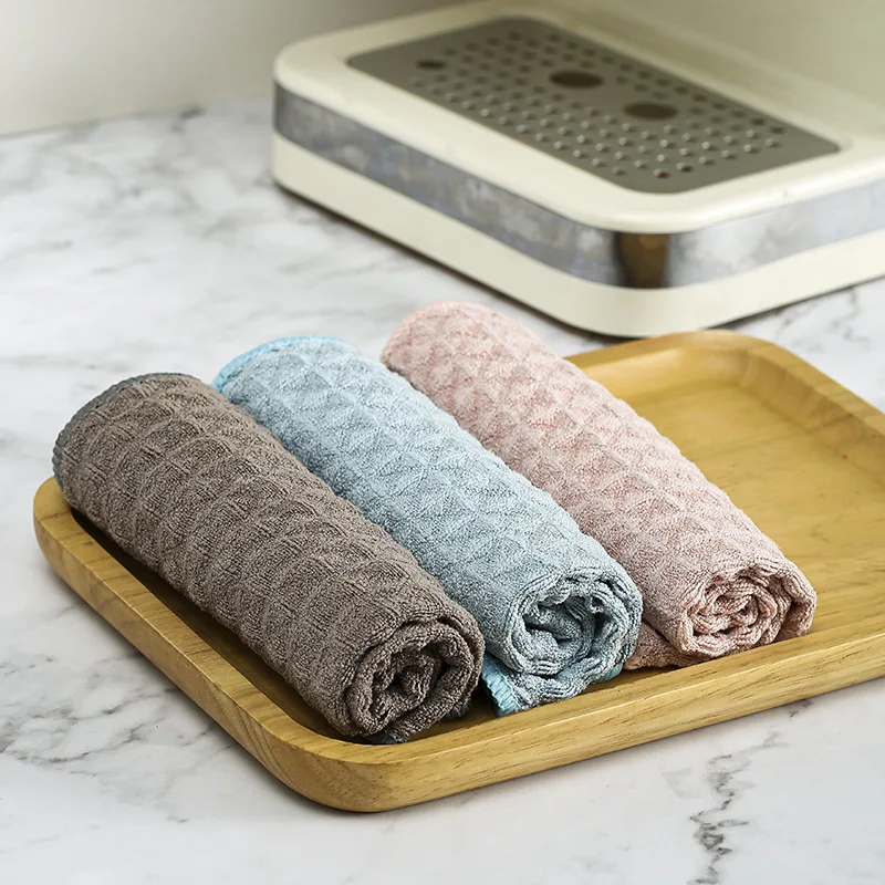 Waffle Pattern Multi-Purpose for Home Kitchen Coffee Machine Restaurant and Bar Washcloths Soft and Absorbent Machine Washable